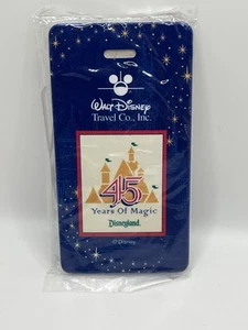 Targhetta bagaglio Disneyland 45 anni di magia plastica Walt Disney Travel Company - Foto 1 di 4