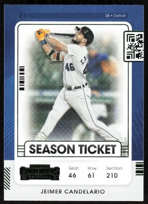 2021 Panini Contenders GREEN #78 Jeimer Candelario   - FREE SHIPPING - Image 1 of 2