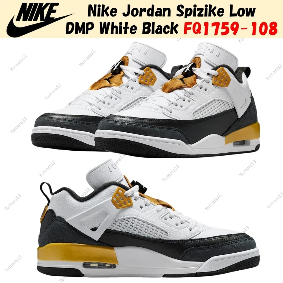 Nike Jordan Spizike Low DMP Blanco Negro FQ1759-108 Para hombres Talla Foto 1 de 4