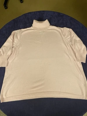 Avenue Womens Size 26/28 Light Pink Turtleneck Pullover Sweater  - Image 1 of 3