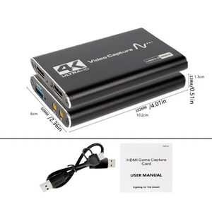 HD 1080P 60Hz 4K Video Capture Card Zero Lag Loop Out HDMI USB 3.0 Device - Photo 1/11