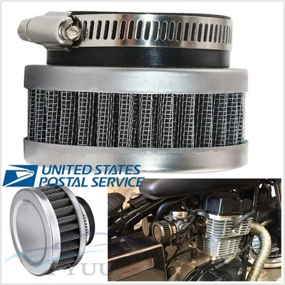 Filtro de aire universal de acero inoxidable + goma para motocicleta ATV limpiador de 42 mm para ATK Foto 1 de 4
