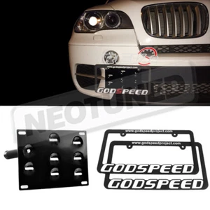 For BMW X5 2007-12 License Plate Tow Mounting Relocation Bracket Kit + 2x Frames - Bild 1 von 3