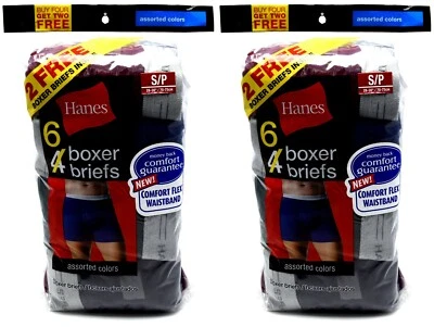 12 calzoncillos boxer Hanes azul gris verde rojo pequeños S 28-30 pulgadas P 70-75 CM Foto 1 de 4