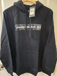 Under Armour, Striped Camo Hoodie. Size Large. Color Black - Picture 1 of 4