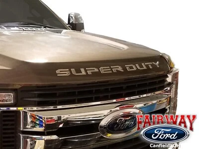 17 a 22 Super Duty F-250 F-350 F-450 OEM Ford negro platino capó letras Foto 1 de 3