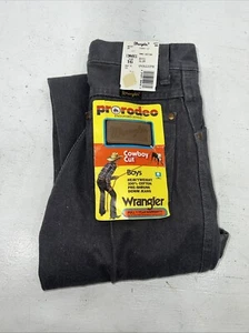New Boys Grey Wrangler Pro Rodeo Cowboy Cut Denim Jeans. 16/26 B-32 - Picture 1 of 9