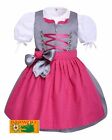 Berwin&amp;Wolff Kinderdirndl 3-tlg. Set Gr&#246;&#223;en 92 bis 146 Dirndl M&#228;dchen Kleid NEU