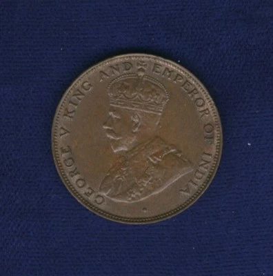 HONG KONG  GEORGE V  1925  LARGE CENT COIN, CHOICE UNCIRCULATED - Image 1 of 2