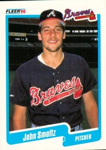 1990 Fleer - #595 John Smoltz - Bild 1 von 2