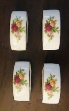 Set of 4 (Four) Royal Albert OLD COUNTRY ROSES Napkin Rings *NWT IN BOX*