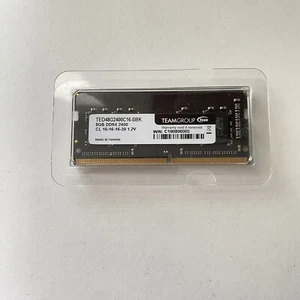 TED48G2400C16-SBK GENUINE TEAMGROUP LAPTOP MEMORY 8GB DDR4 2400 CL 16-16-39 - Picture 1 of 3