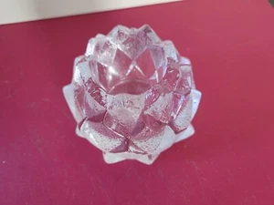 Teelichthalter Massivglas Orrefors Sweden Artischocke „Anne Nilsson“ - Bild 1 von 5