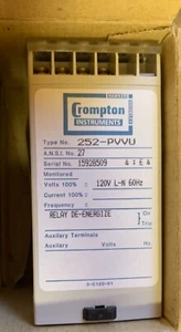 CROMPTON 252-PVVU-PQBX-C6-EB RELÉ DE MONITOREO DE VOLTAJE 120V desenergizante - Imagen 1 de 5