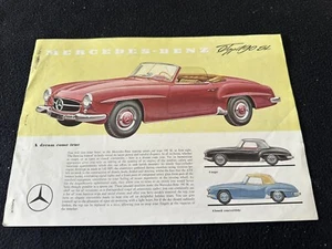 Hoja de folleto de ventas Mercedes Benz 190SL Roadster 1956-1958 catálogo W121 1957 - Imagen 1 de 2
