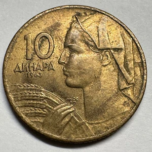 1963 Yugoslavia 10 Dinara - Beautiful Coin - #A-074 - Picture 1 of 2