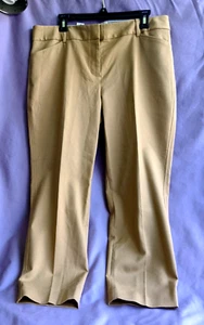 Pantaloni alla caviglia dritti nuovi con etichette donna Petite taglia 14P Talbots Tan Hampshire NUOVI - Foto 1 di 12