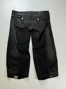 True Religion Vintage Custom Reworked Black Baggy Jeans 2v1 Size L - Bild 1 von 11