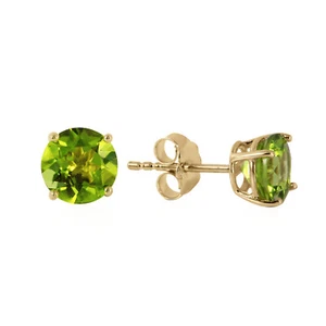 Pendientes de peridoto de fuego y determinación de oro macizo de 14K de 0,95 CTW - Imagen 1 de 5