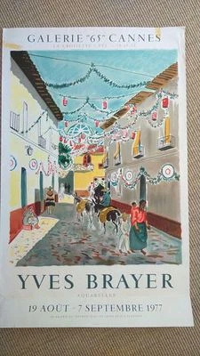 Yves Brayer affiche. Yves Brayer poster. Galerie 65 - Photo 1/4