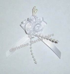 BONITO IMÁN DE PERLAS BLANCAS/ACCESORIO MAGNÉTICO ARCO DE PELO 4 RENACIDOS/FALSOS/BEBÉ - Imagen 1 de 1