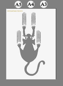 Kitten/Cat scratching | Mylar Stencil 190 micron re-usable - Picture 1 of 5