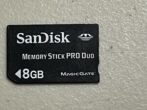 Sandisk Memory Stick Pro Duo 8 GB Memory Card Magicgate - Never used............