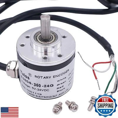 Taiss/AB 2 phase Incremental Rotary Encoder 360P/R DC 5-24v Wide Voltage Powe - Image 1 of 4