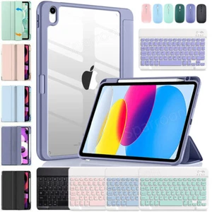 Bluetoth Keyboard Mouse For iPad 7/8/9/10th Gen 10.2 Air 4 5 6 Pro 11 Case Cover - Picture 1 of 67