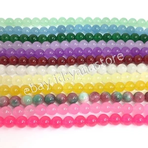 4-20mm Natürlich Mehrfarbig Jade Jaspis Rund Edelstein Glatt Lose Perlen 15'' - Bild 1 von 41