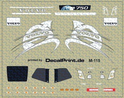 Decals 1 set  Volvo set, Logo silver No.  M-115 - 1:87 /DL48 - Image 1 of 4
