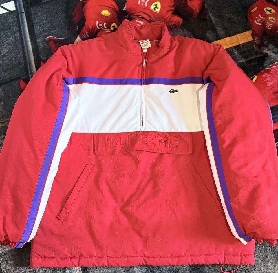 Chaqueta Pullover Supreme Lacoste Hinchada Media Cremallera Talla Grande 100% AUTÉNTICA VNDS Foto 1 de 4
