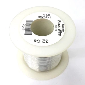 BW32-1, 32 Gauge Tinned Copper Bus Wire, 1 Pound Roll (5,227' Approx.) 32AWG - Picture 1 of 1