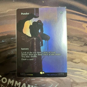 Ponder Borderless Foil MTG Magic The Gathering Marvel Marvel Materials Japanese - Picture 1 of 2