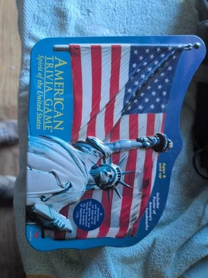 AMERICAN TRIVIA GAME "SPIRIT OF THE UNITED STATES" in COLLECTOR TIN by Cardinal - Image 1 of 4
