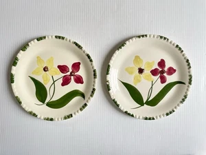 "2 platos florales esmaltados a mano Blue Ridge Southern Potteries 9,25""" - Imagen 1 de 16