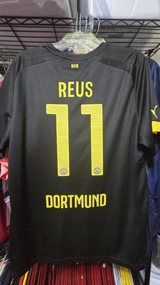 2014/15 BORUSSIA DORTMUND #11 REUS AWAY SOCCER JERSEY SIZE XL 745883 01 - Image 1 of 4