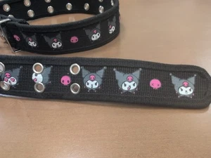 "Cinturón con ojal Sanrio Kuromi talla S negro 36"" largo 1,5"" ancho" - Imagen 1 de 8