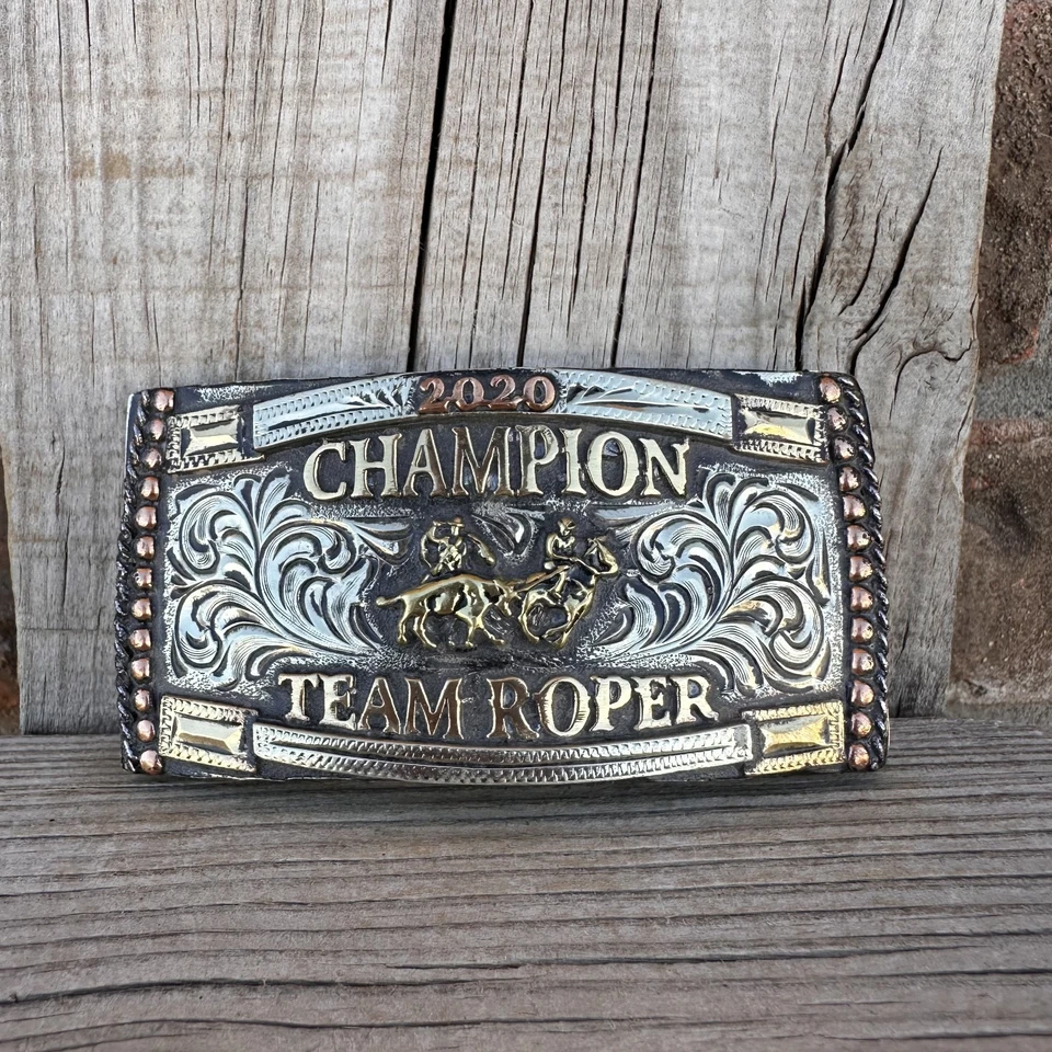 Ковбойский трофей стиль родео пряжка ремня с командой roper - Изображение 1 из 1