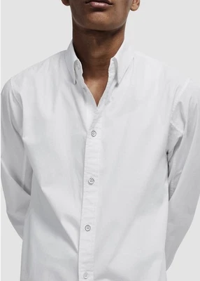 rag and bone mens Stretch Slim Fit White Shirt M Zac NWT $245 - Image 1 of 4