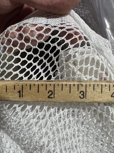 White Soft 1/4" Fishnet Netting by the Yard Mesh, 120" Wide MADE IN THE USA - Picture 1 of 4