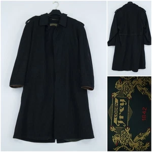 Mens LODENFREY Coat XL Size US 46 Tyrol Charcoal Loden Wool Cashmere Overcoat - Picture 1 of 18