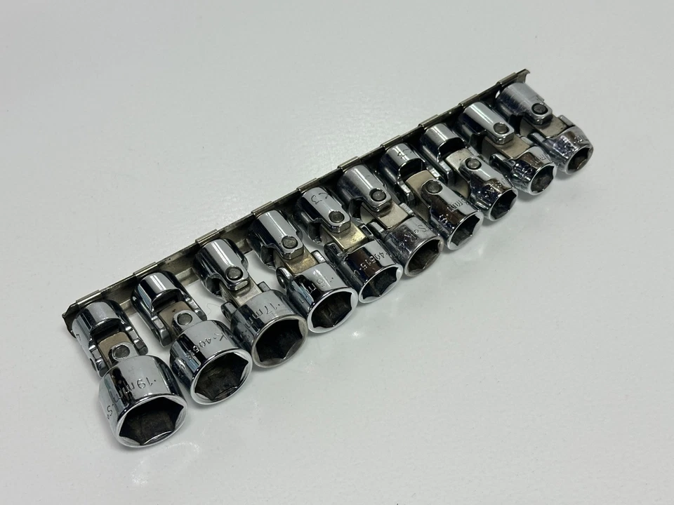 SK Tools USA 3910 10pc METRIC 10mm-19mm Swivel Universal Socket Set, 3/8” Drive - Image 1 of 4