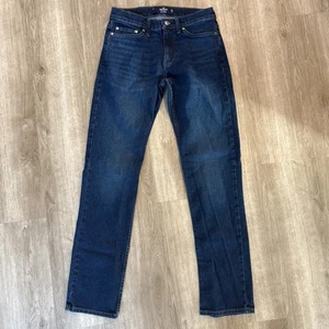 Hollister Herren Slim Straight Jeans Epic Flex W29 L34 Dark Wash Denim - Bild 1 von 11
