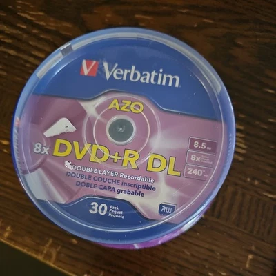 NEW AND SEALED Verbatim 8.5 GB 8X DVD+R DL 30 Packs Disc  - Image 1 of 2
