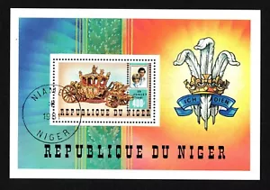 OPC 1981 Niger 400f Charles & Diana Wedding S/S Sc#551 MNH CTO 47799a - Picture 1 of 1