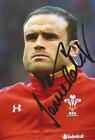 WALES, DRAGONS & BATH RUGBY UNION: JAMIE ROBERTS SIGNED 6x4 ACTION PHOTO+COA