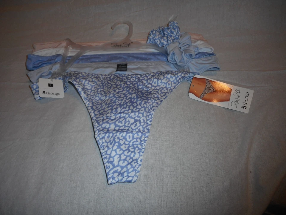 5 pK Rene Rofe Bikini & Thongs Medium,Large Extra Large Panties With 2 scrunchie - Image 1 of 4
