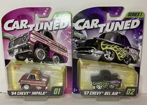 2024 Car Tuned '64 Chevy Impala #01 & ‘57 Chevy Bel Air #02 Series 1 Lot Of Two - Picture 1 of 13