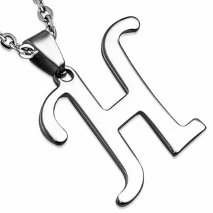 Stainless Steel Letter Script H Pendant - Picture 1 of 1